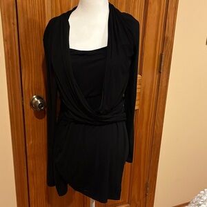 White House Black Market Black Tunic Top